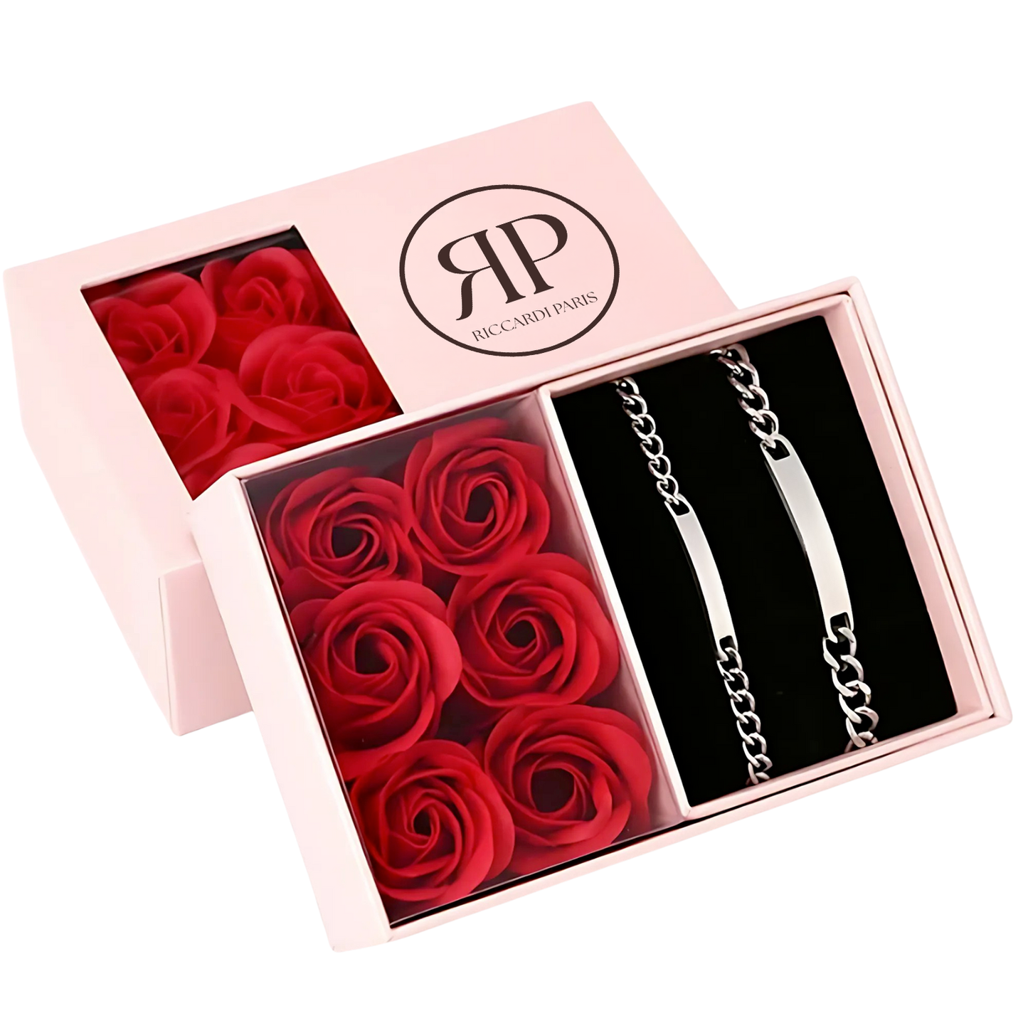 RICCARDI - "Love Locked" PERSONALISIERTES PASSENDES ARMBAND-SET