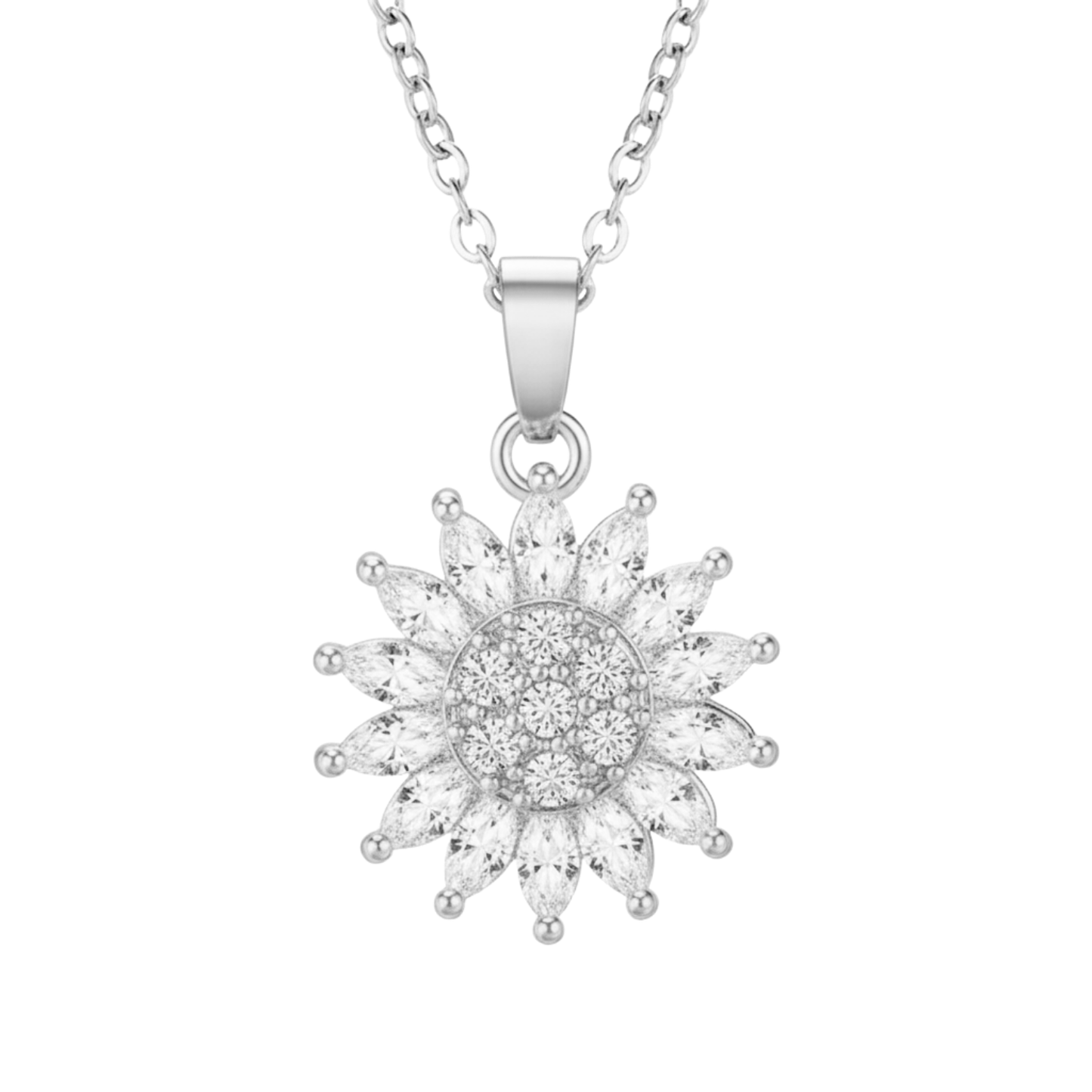 RICCARDI - "Rotierende Sonnenblume" Halskette