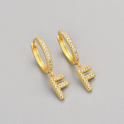 Initialen-Ohrringe „Kristall“