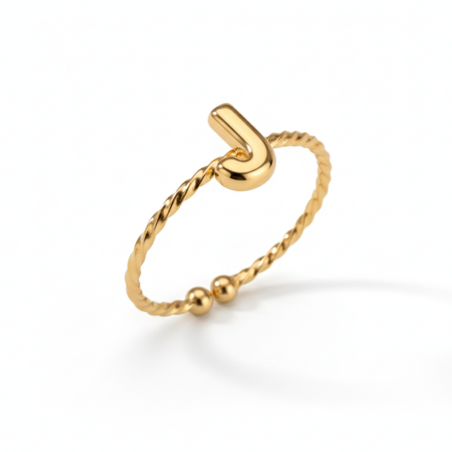 Verstellbarer Initialenring „Minimalist“