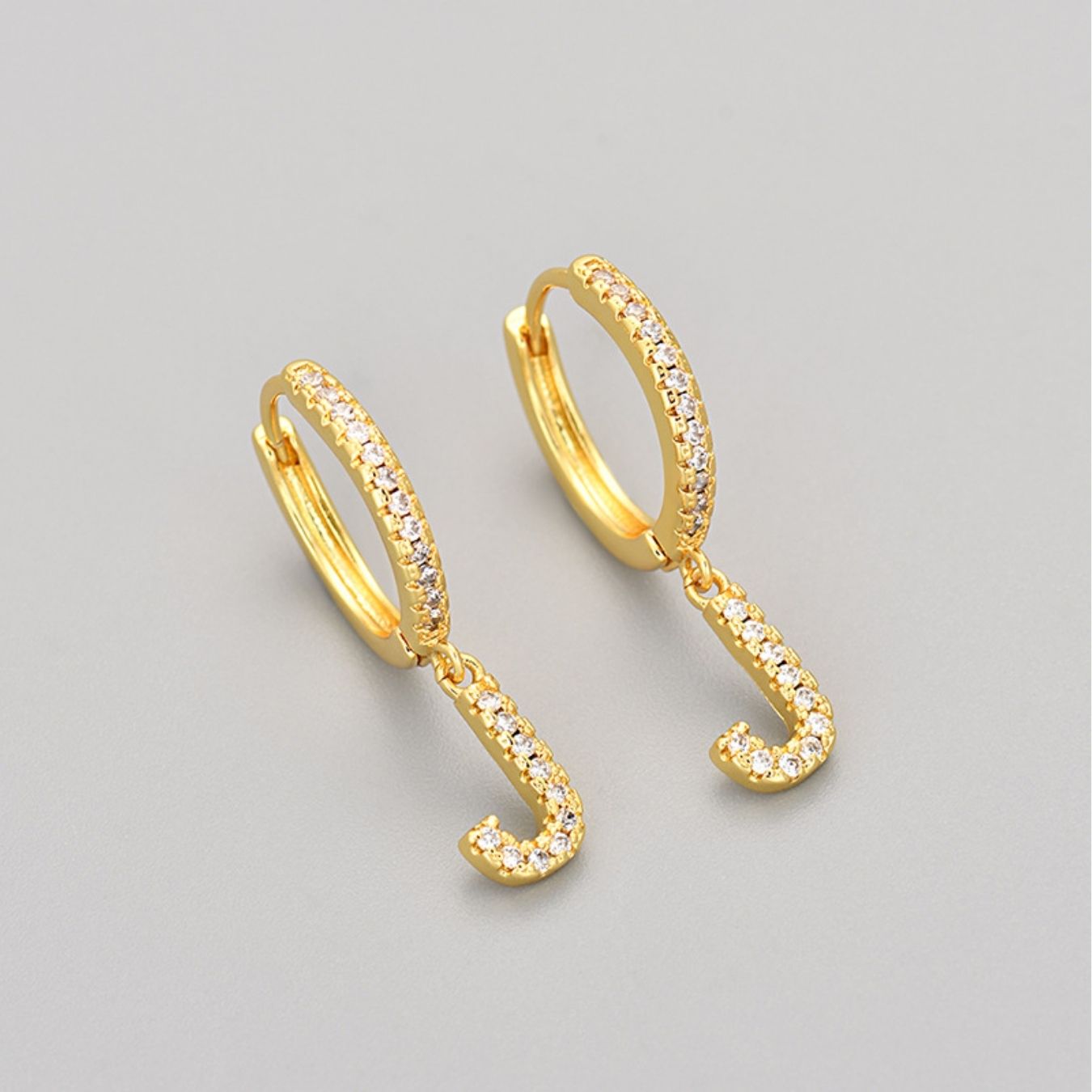 Initialen-Ohrringe „Kristall“