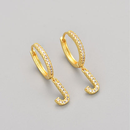 Initialen-Ohrringe „Kristall“