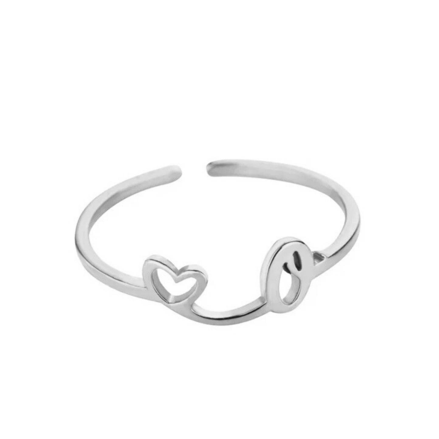 Verstellbarer Initialenring „Pretty“