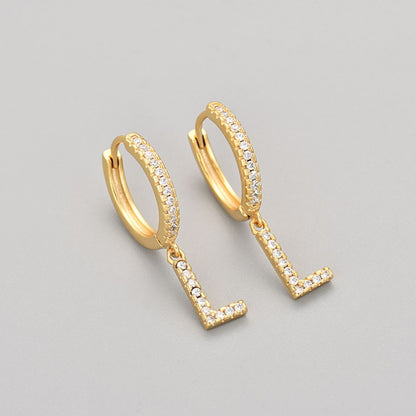 Initialen-Ohrringe „Kristall“