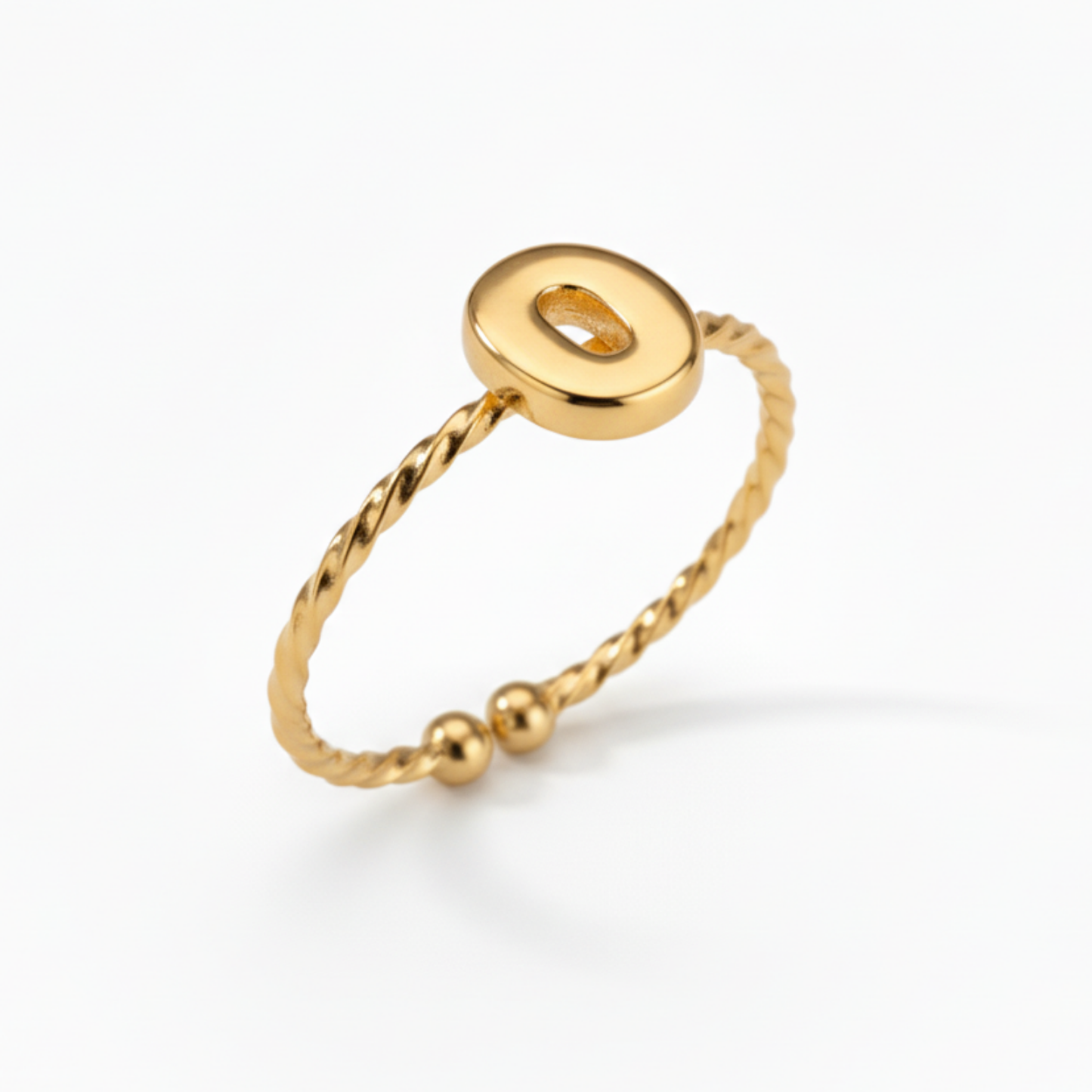 Verstellbarer Initialenring „Minimalist“