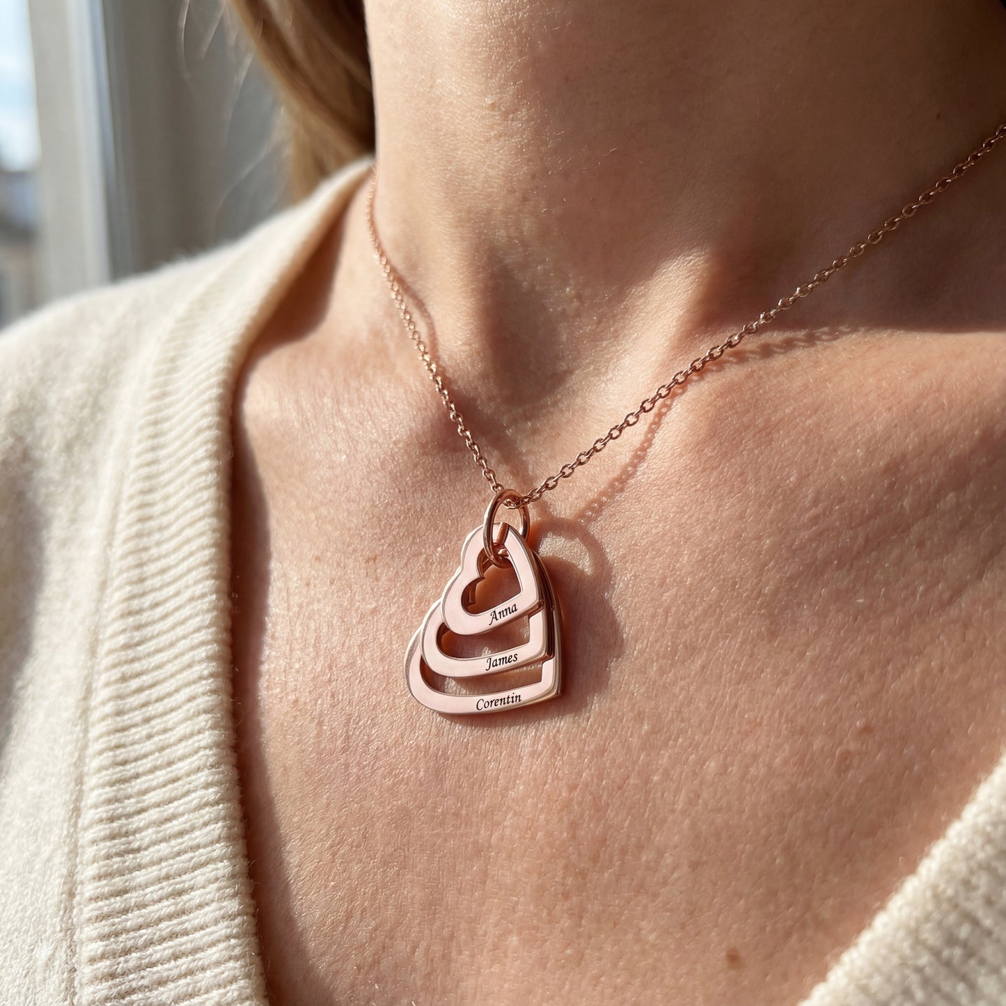 Namenskette "Verschachtelte Herzen"