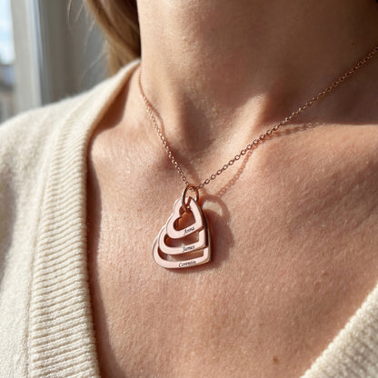 Namenskette "Verschachtelte Herzen"