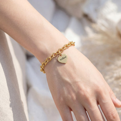 Initial Armband "Custom Hearts"