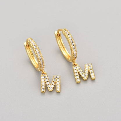 Initialen-Ohrringe „Kristall“