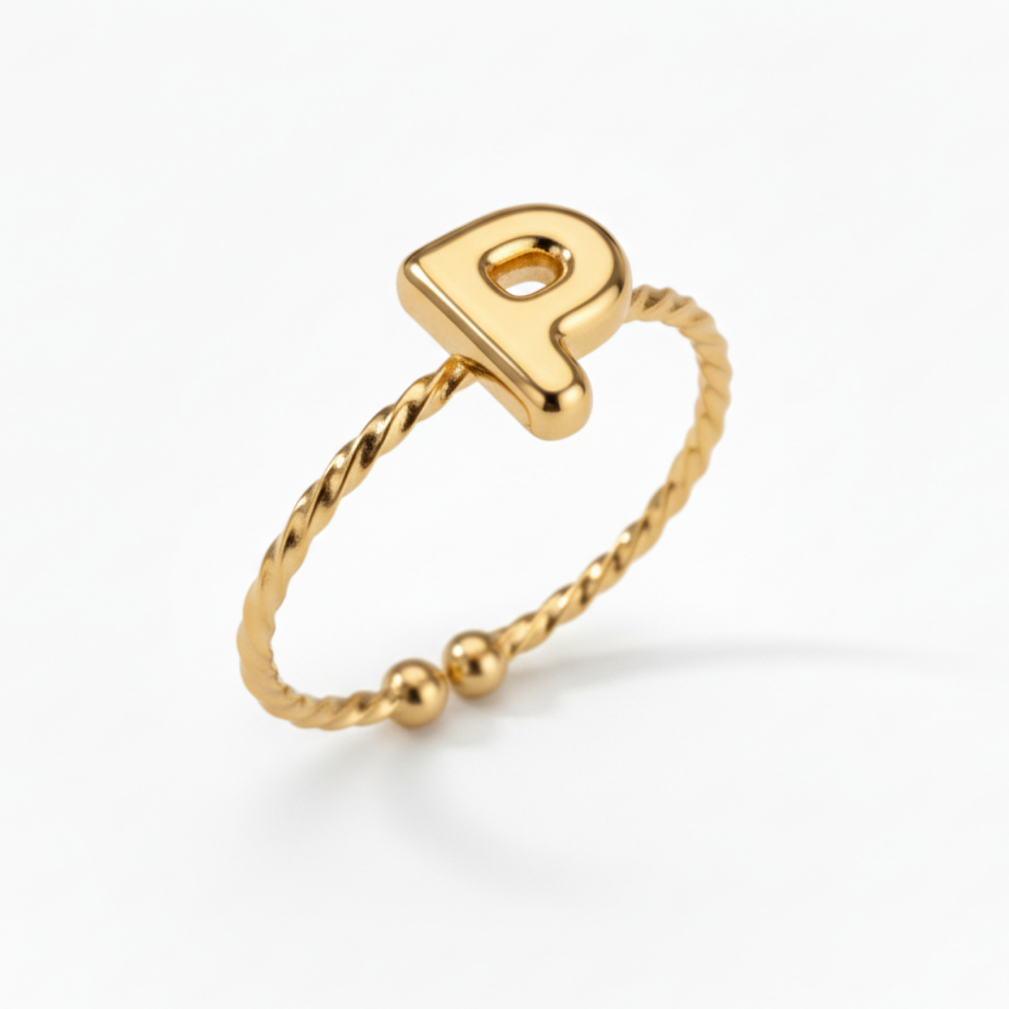 Verstellbarer Initialenring „Minimalist“