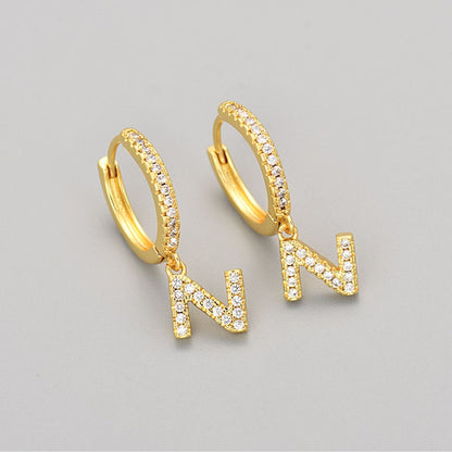 Initialen-Ohrringe „Kristall“