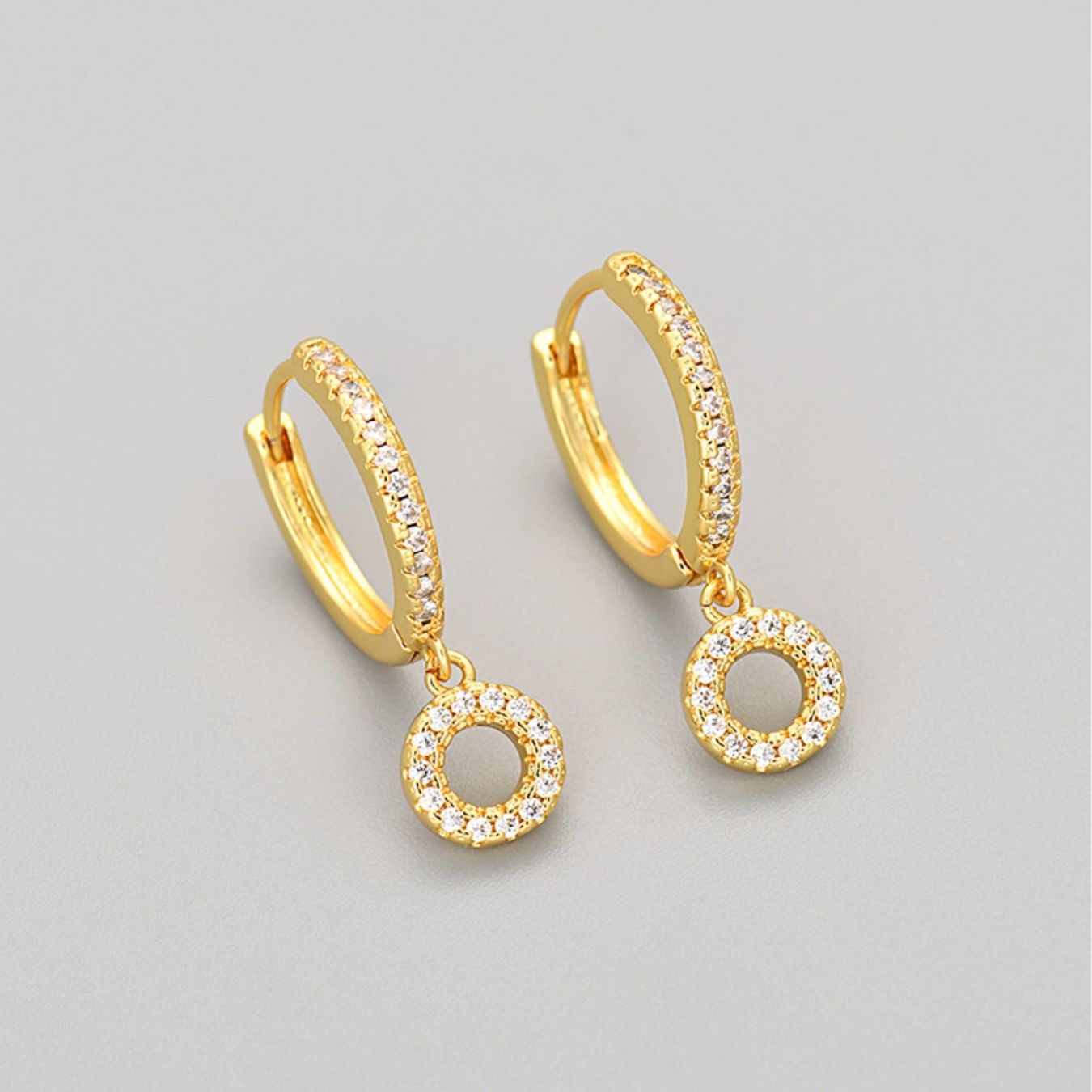 Initialen-Ohrringe „Kristall“