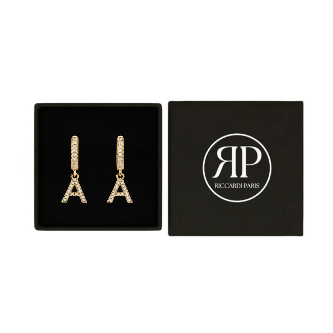 Initialen-Ohrringe „Kristall“