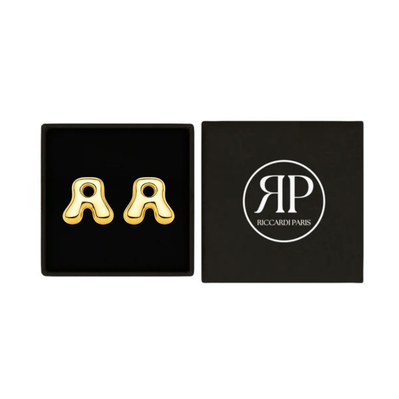 Initialen-Ohrringe „Luxe Bubble“