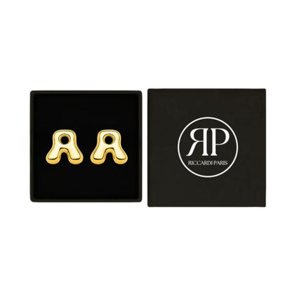 Initialen-Ohrringe „Luxe Bubble“