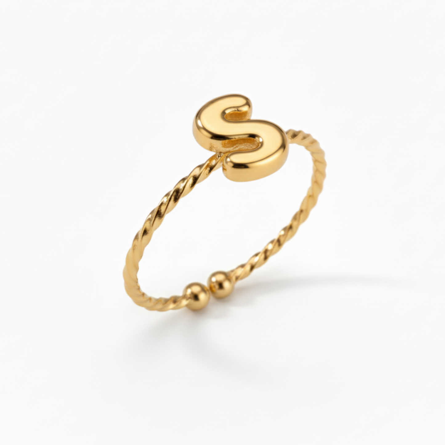 Verstellbarer Initialenring „Minimalist“