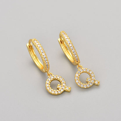 Initialen-Ohrringe „Kristall“