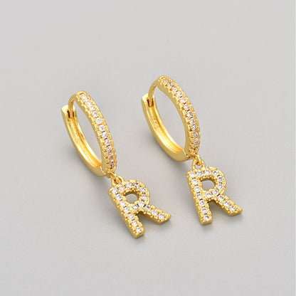 Initialen-Ohrringe „Kristall“