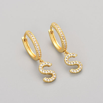 Initialen-Ohrringe „Kristall“