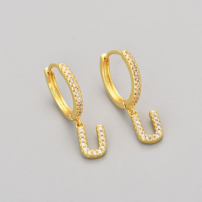 Initialen-Ohrringe „Kristall“