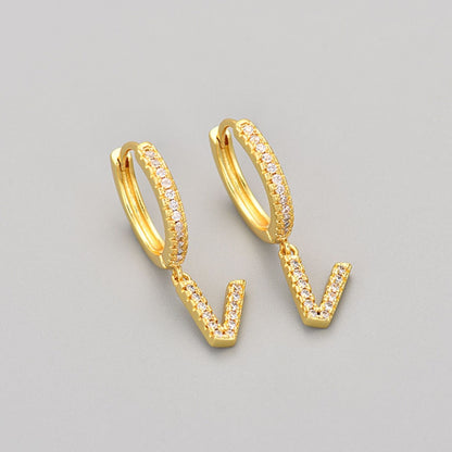 Initialen-Ohrringe „Kristall“