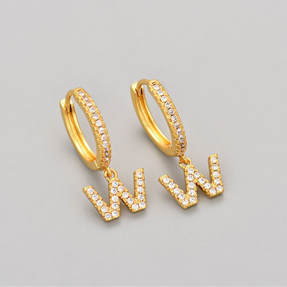 Initialen-Ohrringe „Kristall“