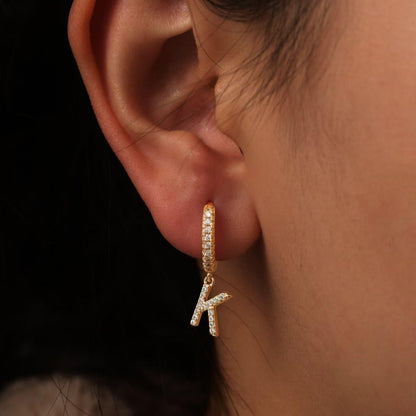 Initialen-Ohrringe „Kristall“