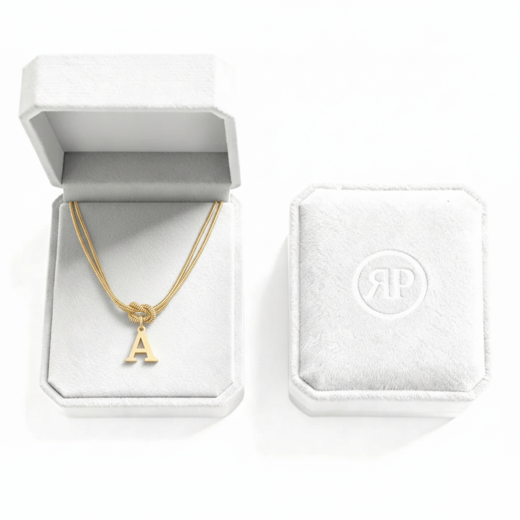 Initialen-Halskette "Alphabet-Knoten"