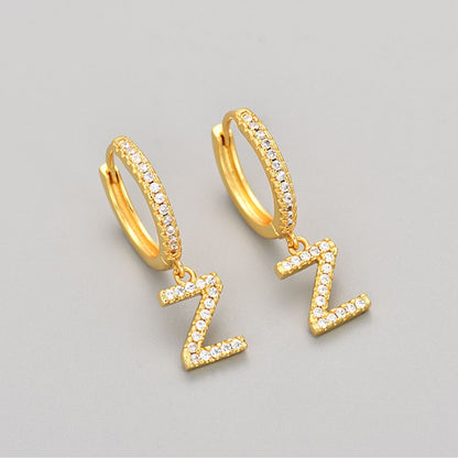 Initialen-Ohrringe „Kristall“