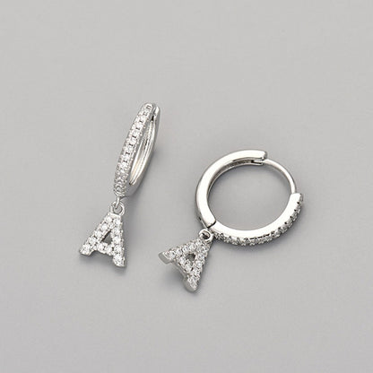 Initialen-Ohrringe „Kristall“