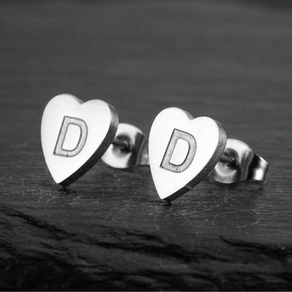 Initialen-Ohrringe „Chic Heart“