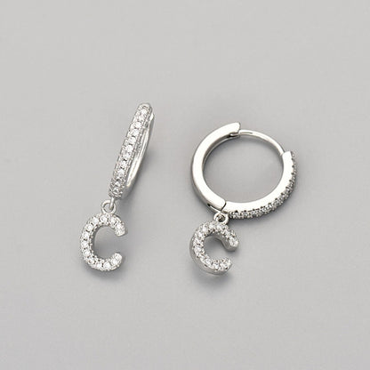 Initialen-Ohrringe „Kristall“