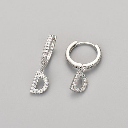 Initialen-Ohrringe „Kristall“