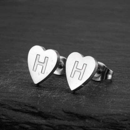 Initialen-Ohrringe „Chic Heart“