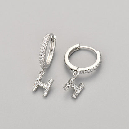 Initialen-Ohrringe „Kristall“