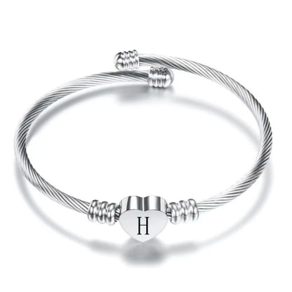 Initialenarmband "Herz"