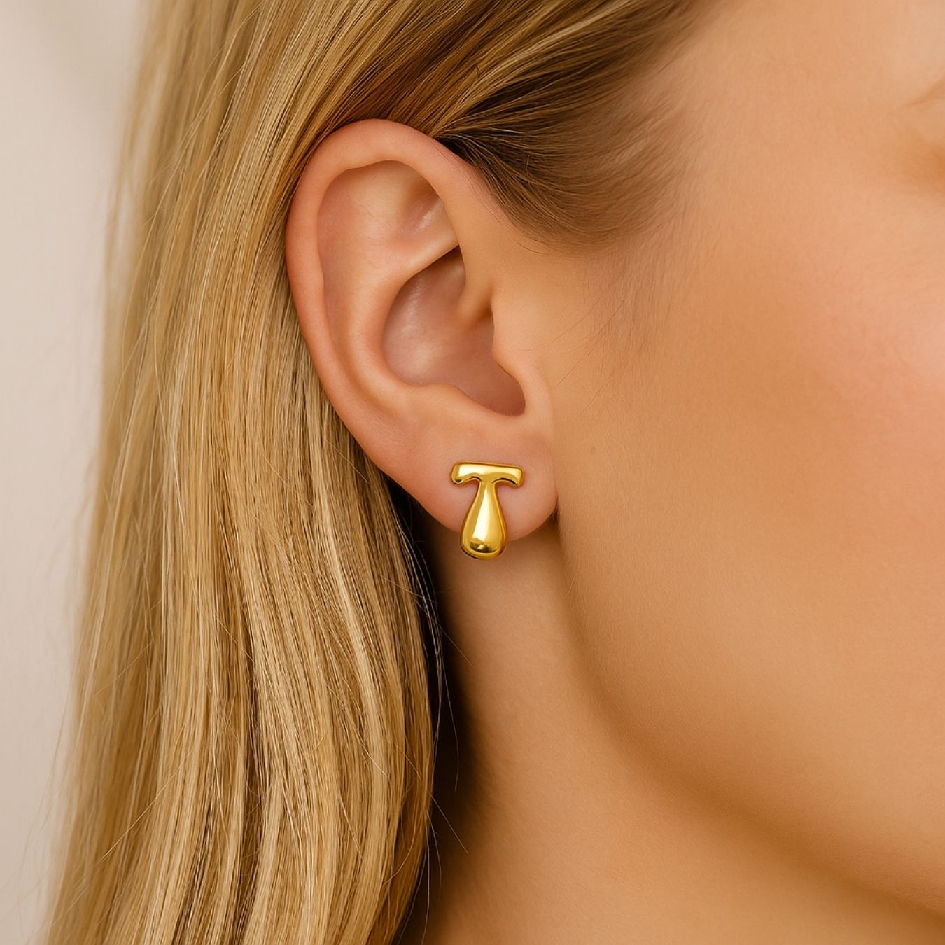 Initialen-Ohrringe „Luxe Bubble“