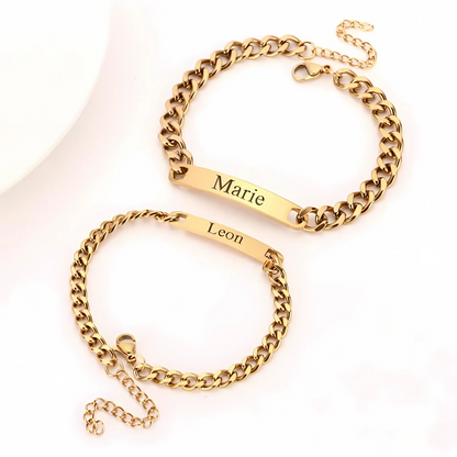 RICCARDI - "Love Locked" PERSONALISIERTES PASSENDES ARMBAND-SET 