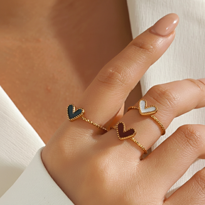 RICCARDI - VERSTELLBARER RING "Luna Heart"