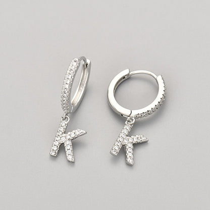 Initialen-Ohrringe „Kristall“