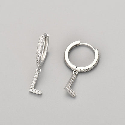 Initialen-Ohrringe „Kristall“