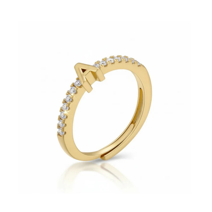 Verstellbarer Initialenring „Sparkle“