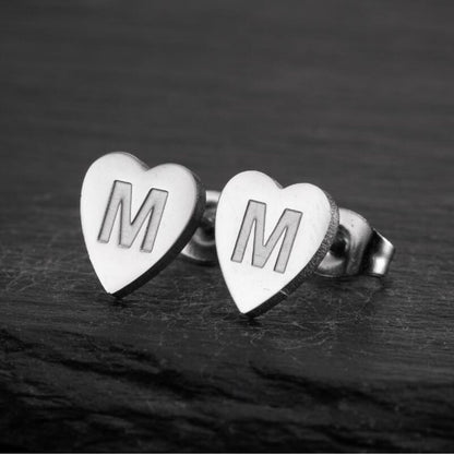 Initialen-Ohrringe „Chic Heart“