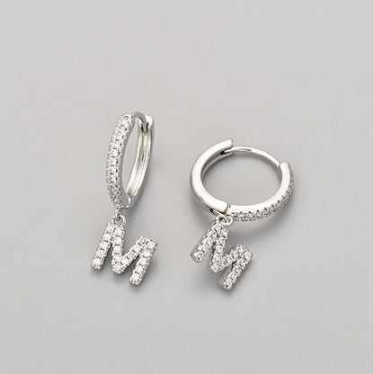 Initialen-Ohrringe „Kristall“