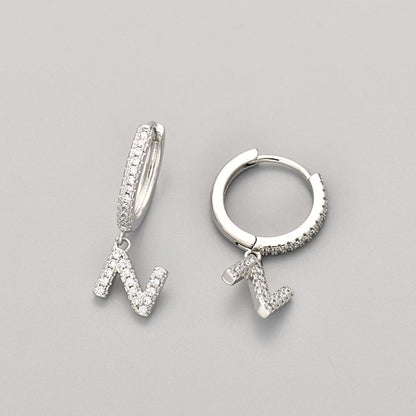 Initialen-Ohrringe „Kristall“