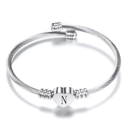 Initialenarmband "Herz"