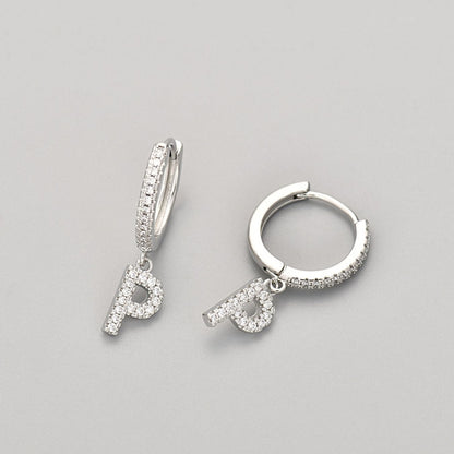 Initialen-Ohrringe „Kristall“