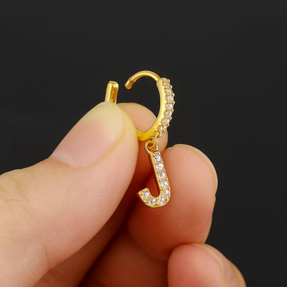 Initialen-Ohrringe „Kristall“