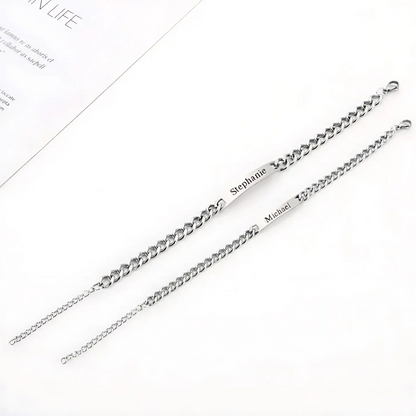 RICCARDI - "Love Locked" PERSONALISIERTES PASSENDES ARMBAND-SET 