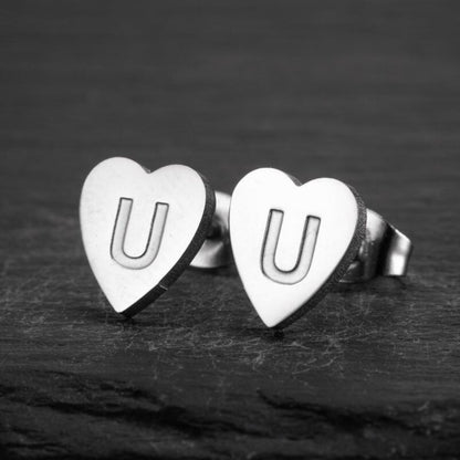 Initialen-Ohrringe „Chic Heart“